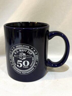 US Navy SSP Strategic System Programs 50th Anniversary 1957-2007 Mug Cobalt Blue